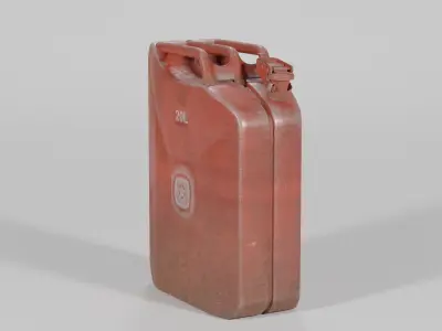 Old Jerry Can 20L Low-poly 3D model