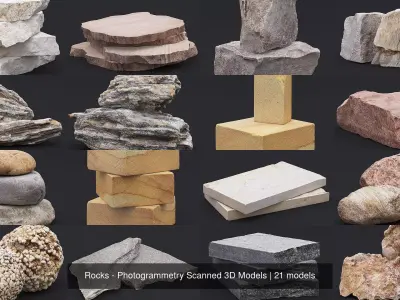 Rocks - Photogrammetry Scanned 3D Models 3D Model Collection