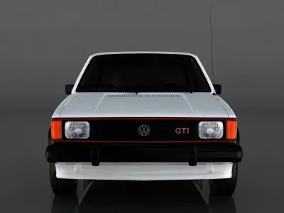 Volkswagen Rabbit GTI Low-poly 3D model