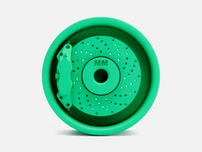 15x7 Cragar SS Wheel and Brake 3D print model