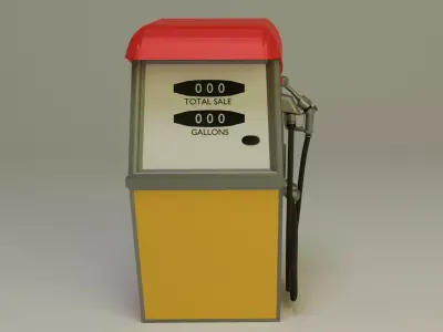 Gas Pump 1960s 3D model
