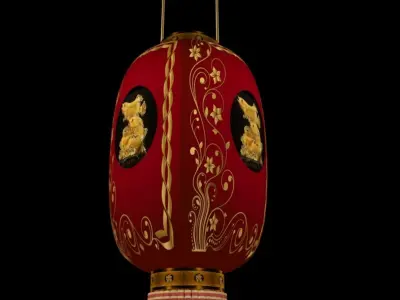 Chinese red lantern 3D model 61