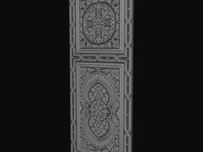 Arabic decorative element Low-poly 3D model