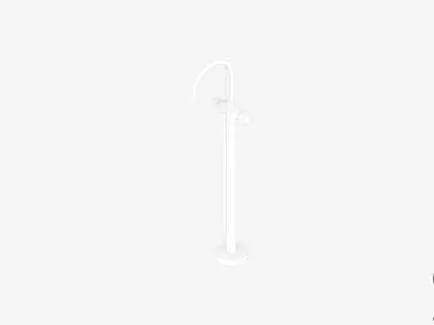 Bath Mixer - Luxury - Sleek - Floor Mount - With Hand Shower Low-poly 3D model