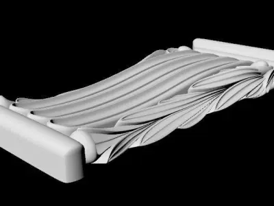 carved pilaster 3D model buy