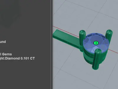 10 Point Gem Or Diamond Tennis Bracelet 3D print model