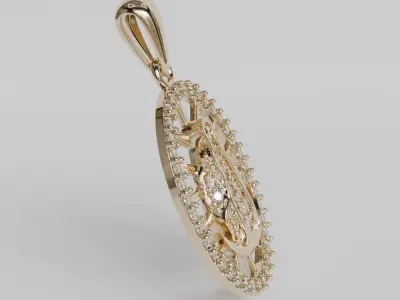 Guadalupe pendant 3D print model