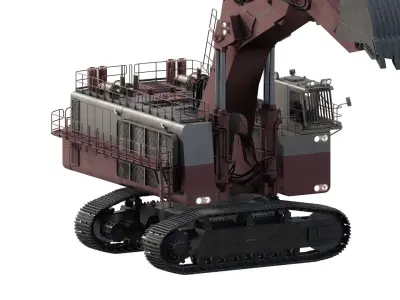 Poclain mining excavator 3D model