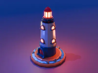 Faro Low Poly Low-poly 3D model