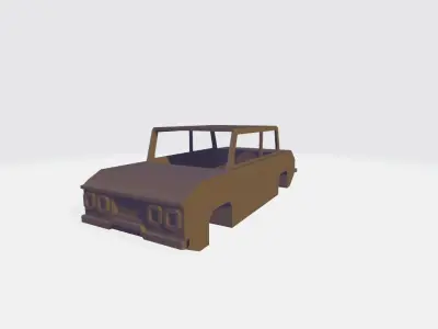 Car Bodies Set for 3d Art Low-poly 3D model