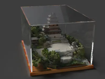 Chinese ancient house   Low-poly 3D model purchase