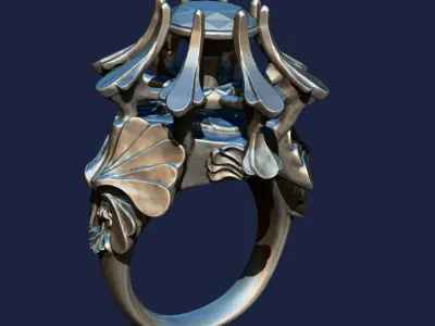 Luminara Crest Ring 3D print model