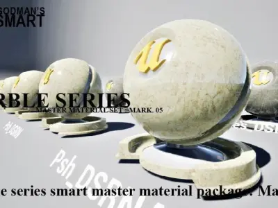 Material Smart Marble Series Smart Master Materials Mark 05 3D model
