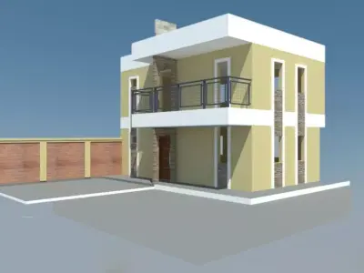 House two levels 3D model