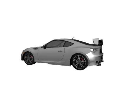 SUBARU BRZ Upgraded Low-poly 3D model