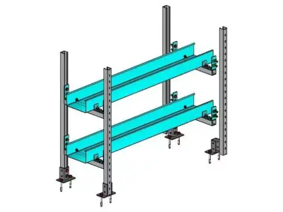 SISTEMA SUPORTE E ELETROCALHA Low-poly 3D model