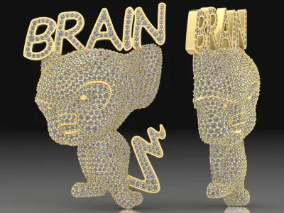 Pinky and the brain 3D print model