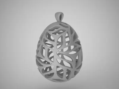 Leafy Egg Necklace 3D print model