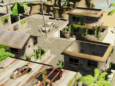 Post Apocalyptic City 3D model