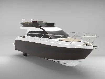 14m Flybridge Yacht 3D model