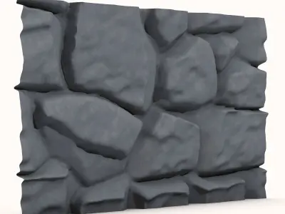 Gravel Stone Wall Component 3D model