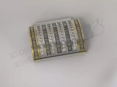 Luxury brilliant clasp with gems 3d model 3D print model