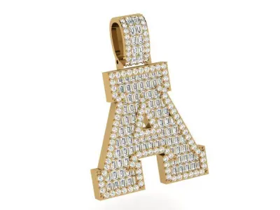 A Letter Pendant 3982 3D print model