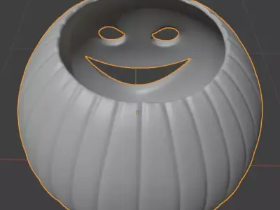 Grinch-themed Halloween pumpkin 3D print model