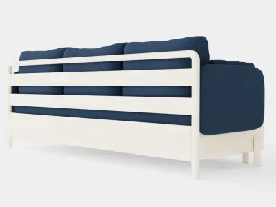 3 Seater Sofa Low-poly 3D model