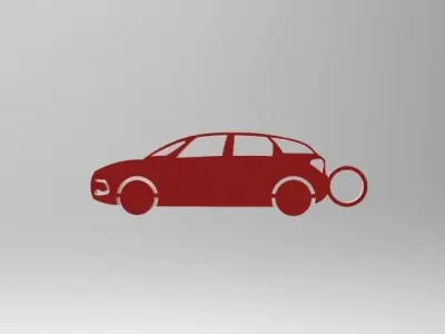 car model keychain 3D print model