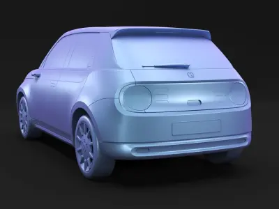 Futuristic small Japan electric car 3D model