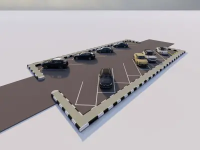 Parking-Parking Lot  3D model buy