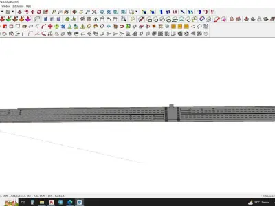 main road details arrows zebra crossing 3D model