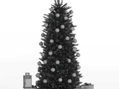 Christmas tree white 3D model