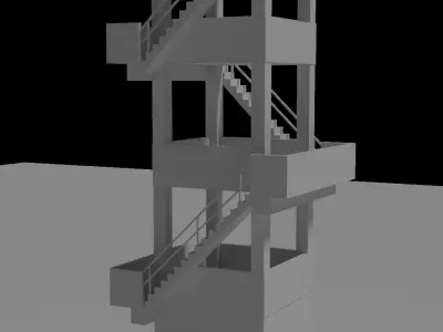 Tower House Low-poly 3D model purchase