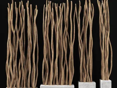 Planter small branch crooked n4 3D model