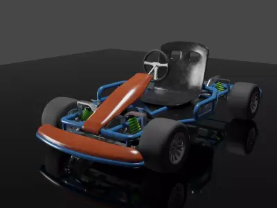 Gokart go kart Low-poly 3D model