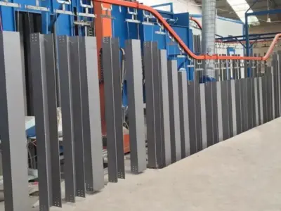 Electrostatic Powder Coating Line - Paint Booth System 3D model