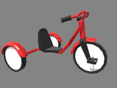 Low Poly Tricycle Low-poly 3D model
