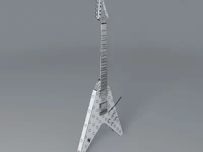 Jackson Randy Rhoads polka dot Flying v model guitar Free 3D model