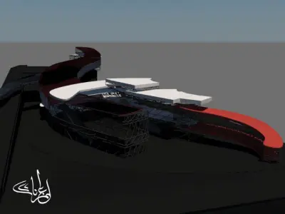 Bus Station and Transportation Terminal 3D model