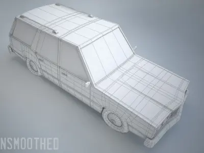 Cartoon Car Station Wagon 3D model