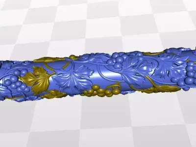 Grapevine inlaid column 3D model