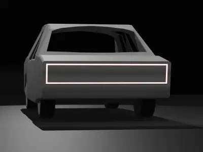 concept car concept based on Volga 24 with redesigned design 3D model