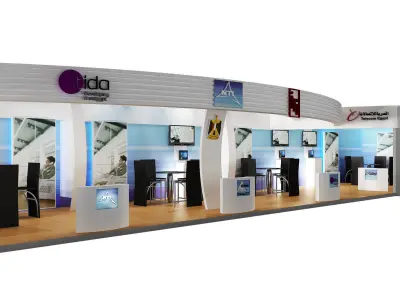 Booth Exhibition Stand a374 3D model