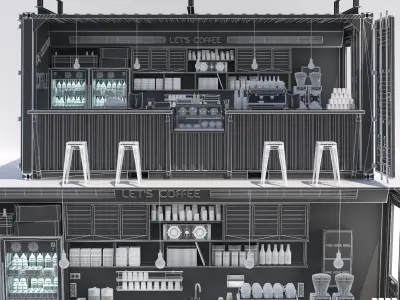 Coffee Kiosk 1 3D model