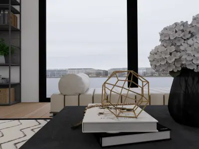 Living Room 2 Blender Scene 3D model