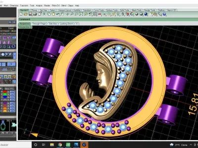 pendant  medallion meda virgin 3D print model