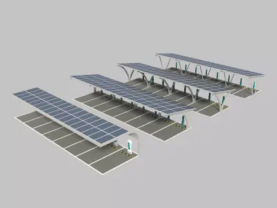 Electric Vehicle Charging Station 3D model