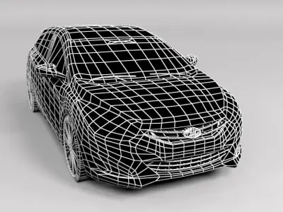 HYUNDAI I40 LOWPOLY Low-poly 3D model